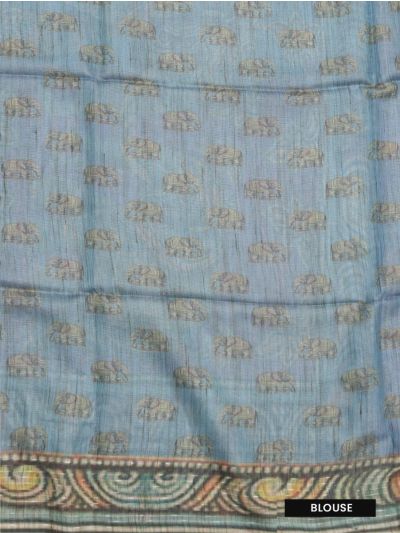BlossomEase Art Tussar Traditional Design with Border Saree