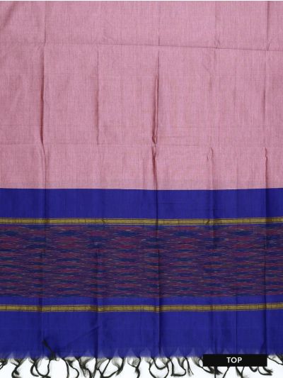 Graceful Essence Silk Cotton Four-Petal Geometric Ikat Border Dress Material