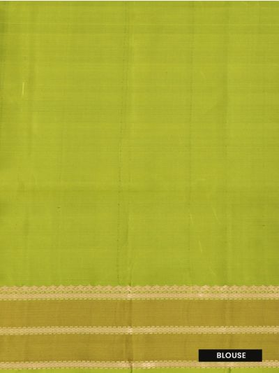 Kanmanie Soft Silk Striped Lotus Butta with 6 Inch Traditional Border Saree