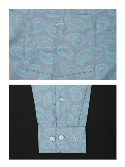 Warior Men’s Tonal Paisley Jacquard Full Sleeve Shirt