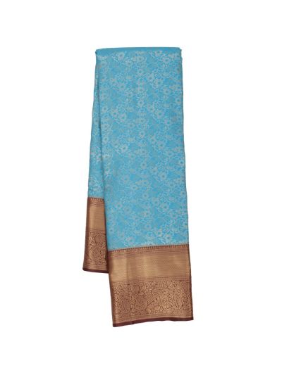 GraceCharm Art Silk Floral Jaal with Diamond Lattice Paisley Pallu Saree