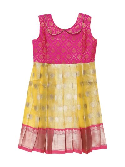 Graceful Essence Art Silk Readymade Girls Frock