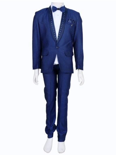 Royal Elegance Boys Premium Rayon Coat Suit with Bow Tie – Stylish Formal Outfit