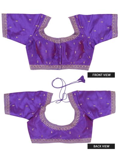 Graceful Essence Elegant Fancy Silk Cotton Embroidery Work Readymade Blouse