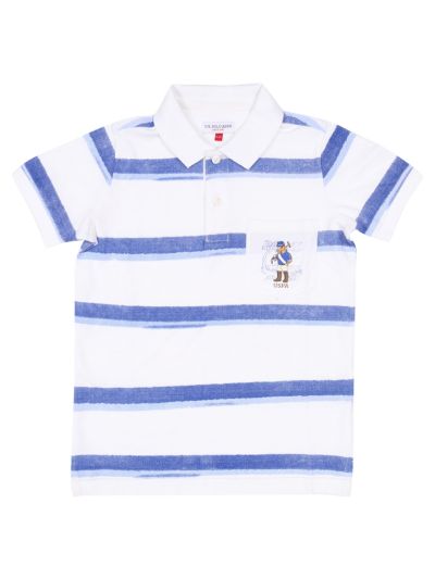 U.S. Polo Boy's Premium Hosiery Collar Half Sleeve Casual T-Shirt