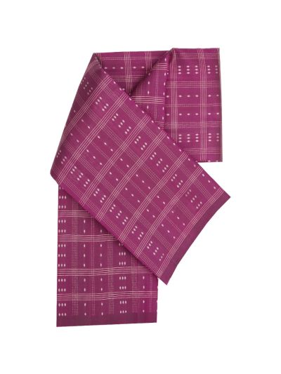 Gracecharm Elegant Pure Soft Silk Checked and Dot Design with Small Border Saree