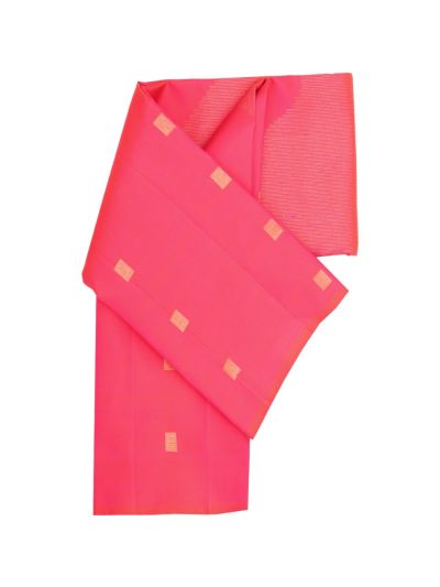 Gracecharm Elegant Pure Soft Silk Wavy Stripe and Butta Design Borderless Saree