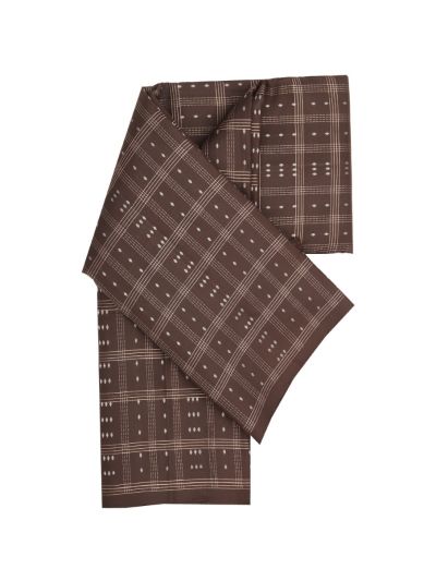 Gracecharm Elegant Pure Soft Silk Checked and Dot Design with Small Border Saree