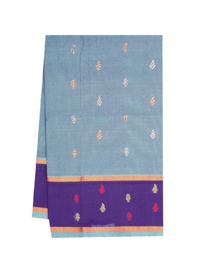 Gracecharm Venkatagiri Cotton Butta Design with Border Saree - Without Blouse