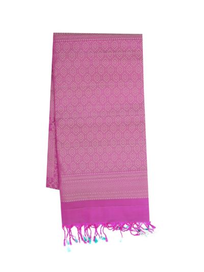 Gracecharm Elegant Pure Soft Silk Geometric Design with Border Saree
