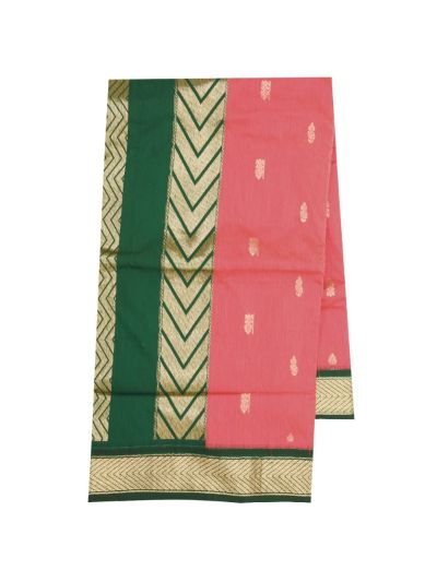 Gracecharm Elegant Kalyani Cotton Butta Design Contrast Border Saree