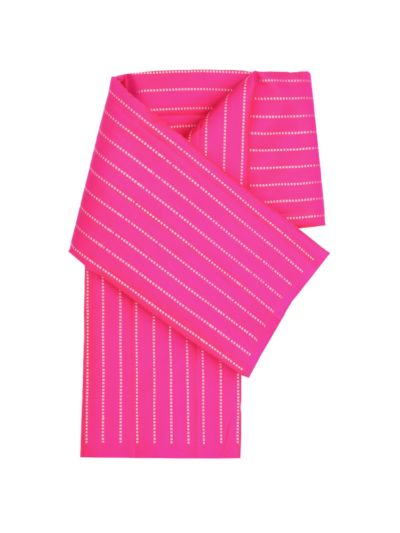 Gracecharm Elegant Pure Soft Silk Striped Design Borderless Saree