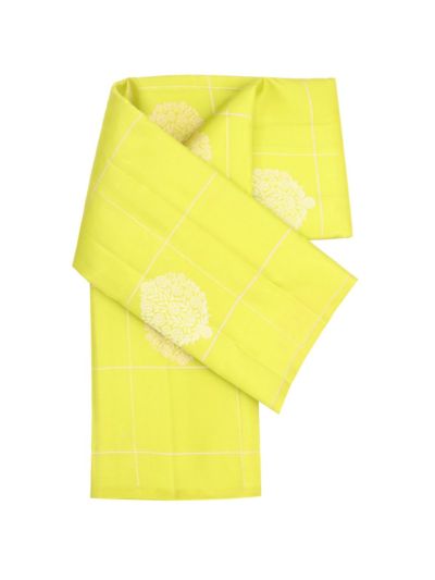 Gracecharm Elegant Pure Soft Silk Checked and Butta Design Borderless Saree