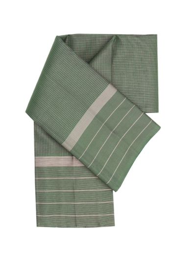 Gracecharm Elegant Pure Soft Silk Checked Design with Border Saree
