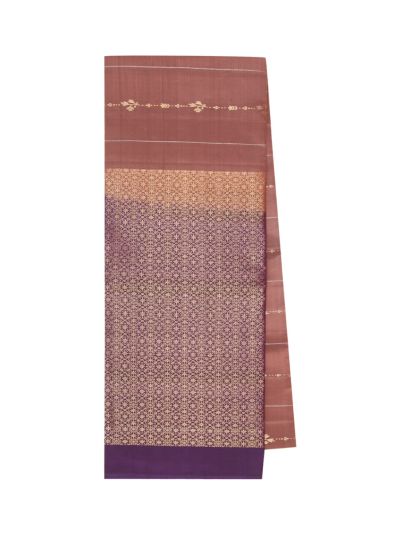 Gracecharm Pure Soft Silk Striped Design Contrast Border Saree