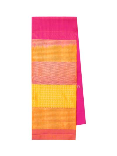 Gracecharm Elegant Pure Soft Silk Butta Design Contrast Border Saree