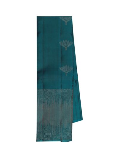 Gracecharm Elegant Floral Butta Design with One Side Border Saree
