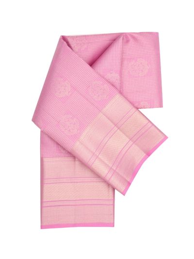 Vivaha Pure Silk Kanchipuram Wedding Jacquard Floral Motif with Zari Border Saree