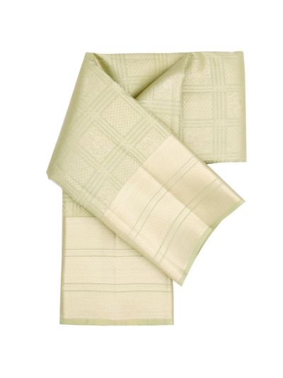 Vivaha Pure Silk Kanchipuram Wedding Jacquard Geometric Motif with Zari Border Saree
