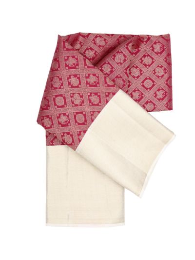Vivaha Pure Silk Kanchipuram Wedding Jacquard Peacock Motif with Zari Border Saree