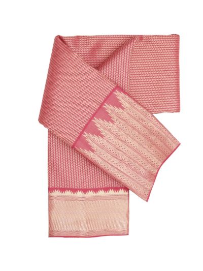 Vivaha Pure Silk Kanchipuram Wedding Chevron Striped Design with Zari Border Saree