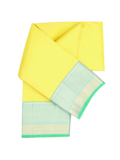 Vivaha Pure Silk Kanchipuram Wedding Jacquard Checked Design with Zari Border Saree