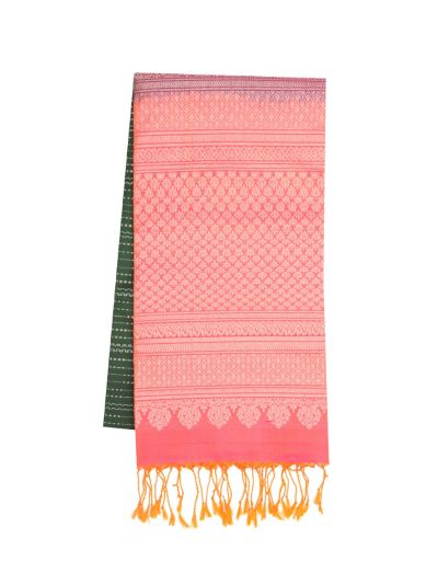Gracecharm Elegant Pure Soft Silk Striped Design Contrast Border Saree
