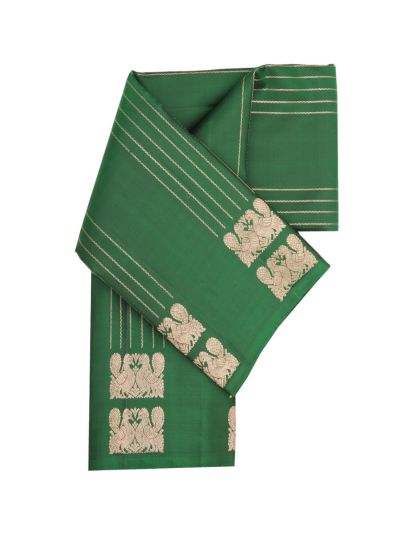 Gracecharm Elegant Pure Soft Silk Striped Design with Border Saree