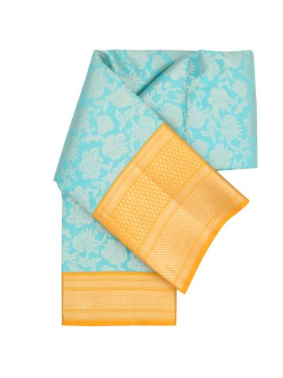 Vivaha Pure Silk Kanchipuram Wedding Jacquard Floral Motif with Zari Border Saree