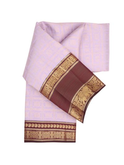 Vivaha Pure Silk Kanchipuram Wedding Jacquard Checked Motif with Zari Border Saree