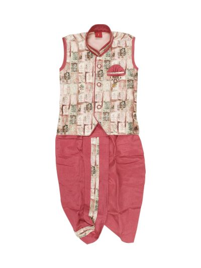 EliteCharm Boys Traditional Jacket Readymade Panchakacham Set