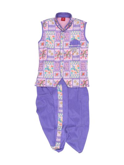 EliteCharm Boys Traditional Jacket Readymade Panchakacham Set