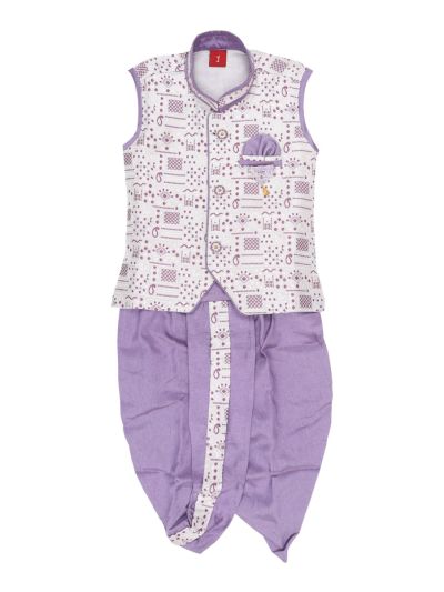 EliteCharm Boys Traditional Jacket Readymade Panchakacham Set
