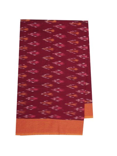 Gracecharm Pochampally Cotton Ikat Butta Design with Border Saree