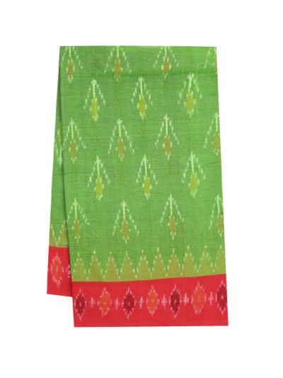 Gracecharm Pochampally Cotton Ikat Butta Design with Border Saree