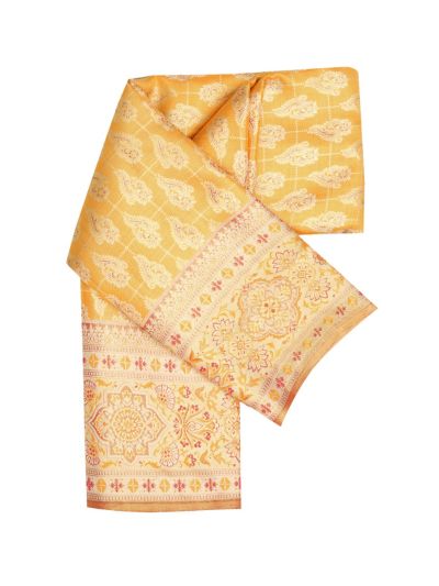 Vivaha Pure Silk Bridal Kanchipuram Floral Motif with Zari Border Saree