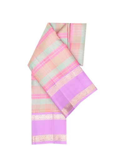 Vivaha Arani Pure Silk Bridal Checked Design Contrast Border Saree
