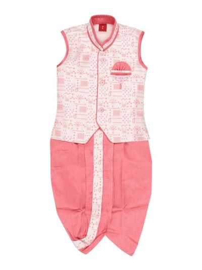 EliteCharm Boys Traditional Jacket Readymade Panchakacham Set