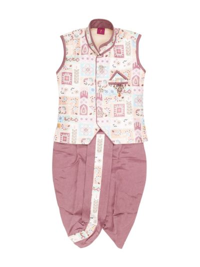 EliteCharm Boys Traditional Jacket Readymade Panchakacham Set