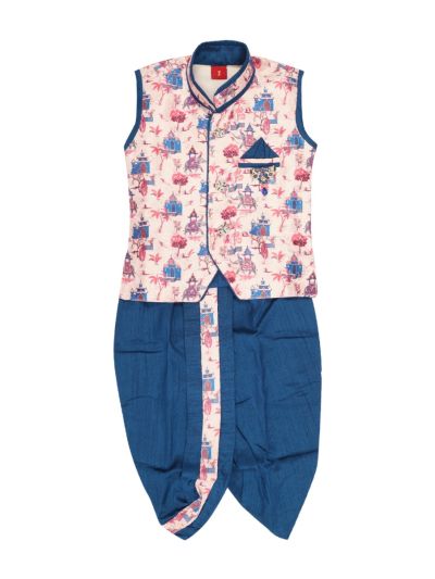 EliteCharm Boys Traditional Jacket Readymade Panchakacham Set