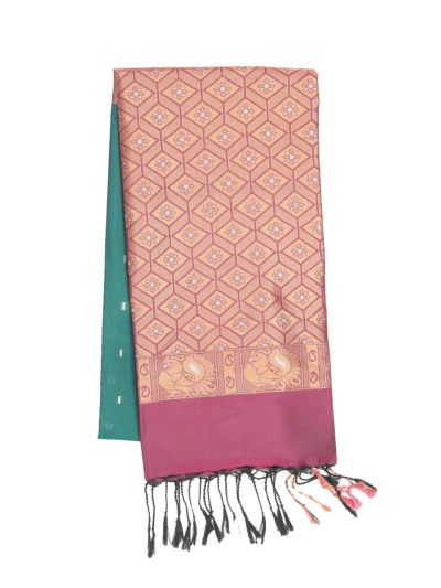 Gracecharm Elegant Art Soft Silk Butta Design with Border Saree