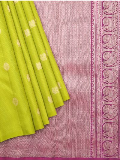 Gracecharm Pure Soft Silk Traditional Butta Design Borderless Saree