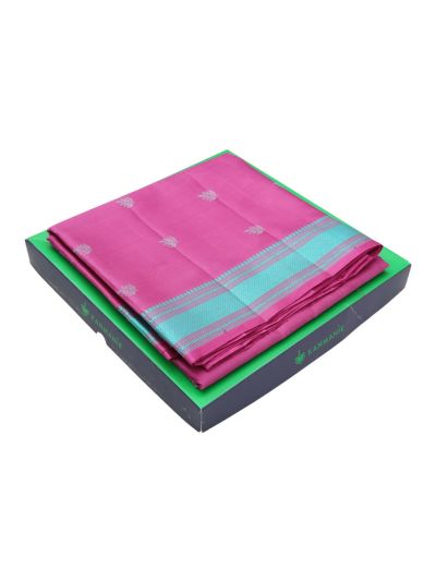 Kanmanie Soft Silk Butta Design with 3 Inch Jacquard Border Saree