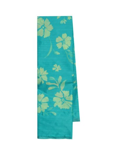 Gracecharm Art Soft Silk Hibiscus Jaal with Micro Floral Pallu Saree