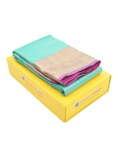 Gracecharm Pure Silk Floral Vine Jaal Motif with Contrast Zari Border Saree