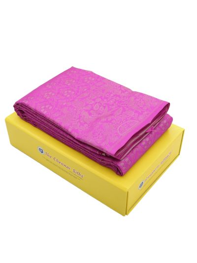 Gracecharm Uppada Silk Floral Motif with Floral Tip Border Saree