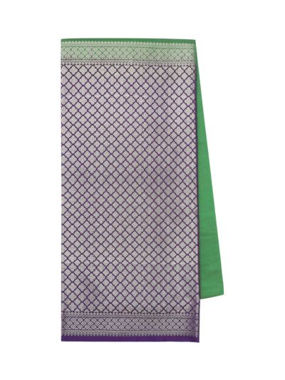Gracecharm Art Soft Silk Spread-Wing Bird Butta Floral Vine Border Saree