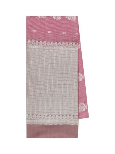 Gracecharm Art Soft Silk Gandaberunda Butta Basket Weave Pallu Saree