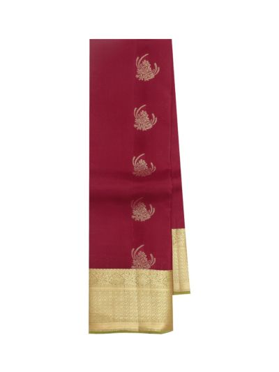 Gracecharm Gift Art Silk Floral Bunch Butta Gold Zari Border Saree
