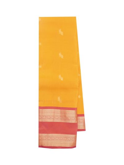 Gracecharm Gift Art Silk Bird Butta with Mini Buti Contrast Border Saree